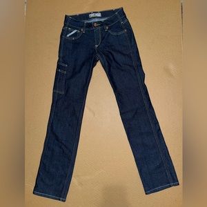 Mid rise, straight Ariat Rebar jeans, size 25, regular